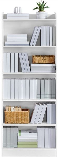 Yaheetech Bücherregal Standregal 161,5/180/183 cm (H), 1-tlg, Schmales Regal Bücherschrank mit 7 Ebenen, 2 Verstellbaren Regalböden