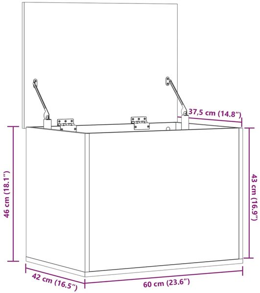 vidaXL Truhe Weiß 60x42x46 cm Holzwerkstoff 840653 Bild 11