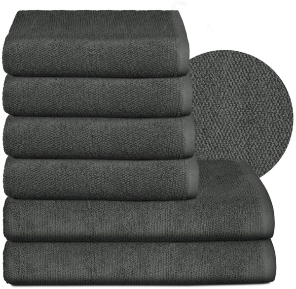 Beautex Handtuch Set Handtuch Set, Made in Europe, Frottier (Multischlaufen-Optik, Frottier Premium Set aus 100% Baumwolle 550g/m)
