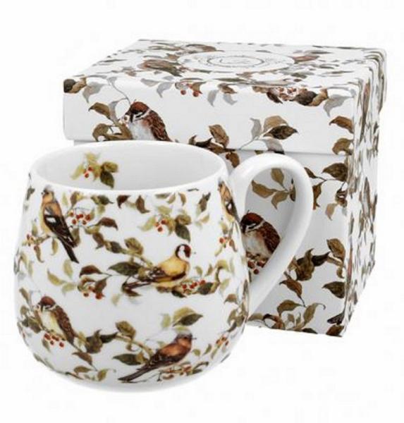 DUO ANIMALS Fassbecher 430 ml BIRDIES New Bone China Porzellan