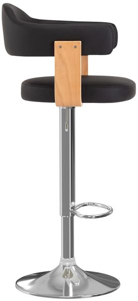 vidaXL Barhocker 2 Stk. Schwarz Bugholz und Kunstleder 327336 Bild 4