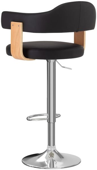 vidaXL Barhocker 2 Stk. Schwarz Bugholz und Kunstleder 327336 Bild 5
