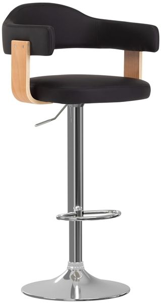 vidaXL Barhocker 2 Stk. Schwarz Bugholz und Kunstleder 327336 Bild 2