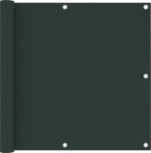 vidaXL Balkon-Sichtschutz Dunkelgrün 90x400 cm Oxford-Gewebe 135001