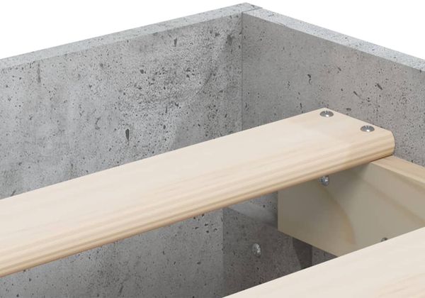 vidaXL Bettgestell mit Schubladen Betongrau 180x200 cm Holzwerkstoff 3207255 Bild 9