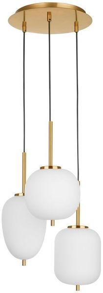 Nova Luce 9624068 LATO Pendelleuchte rund 3-flammig Gold Opal E14