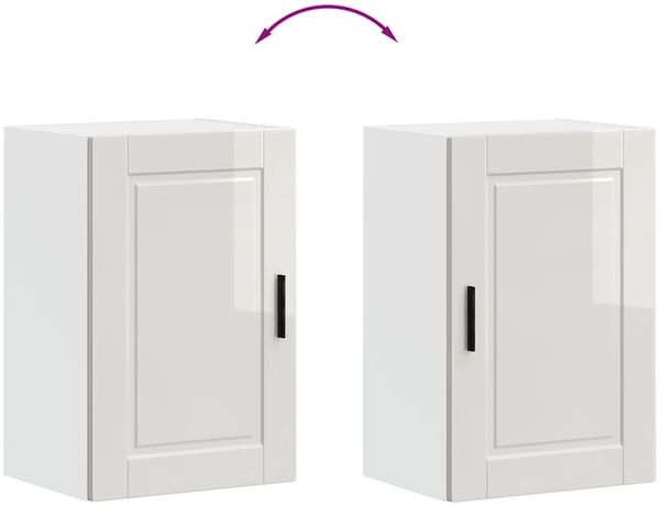 vidaXL Küchen-Hängeschrank Porto Hochglanz-Weiß Holzwerkstoff 854029 Bild 9