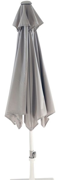 Sonnenschirm Elba Rund, Aluminium mit Knickelement, modern, hellgrau, Ø 300 cm
