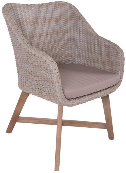 Garden Pleasure 4er Set Sessel OAKLAND Polyrattan Gartenstuhl Garten Terrasse
