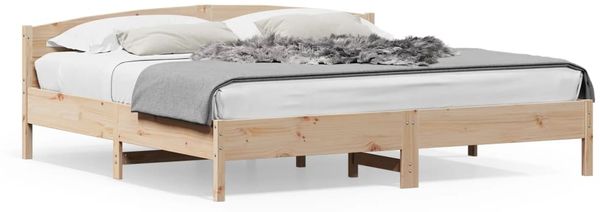 Doppelbett, Betten für Erwachsene, Massivholzbett ohne Matratze 180x200 Kiefernholz de3191