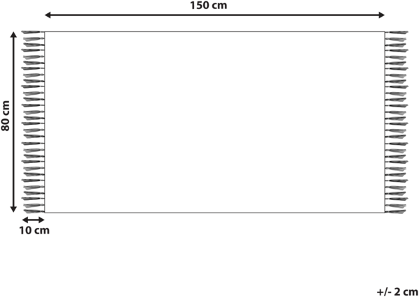 Outdoor Teppich mehrfarbig 80 x 150 cm Streifenmuster Kurzflor TOZAKLI Bild 2