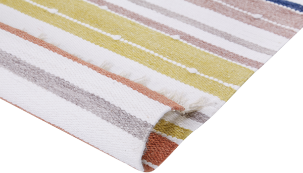 Outdoor Teppich mehrfarbig 80 x 150 cm Streifenmuster Kurzflor TOZAKLI Bild 7