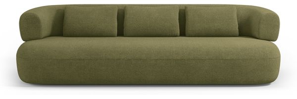 Micadoni Sofa Jenny 4-Sitzer Boucle Now or Never Grün