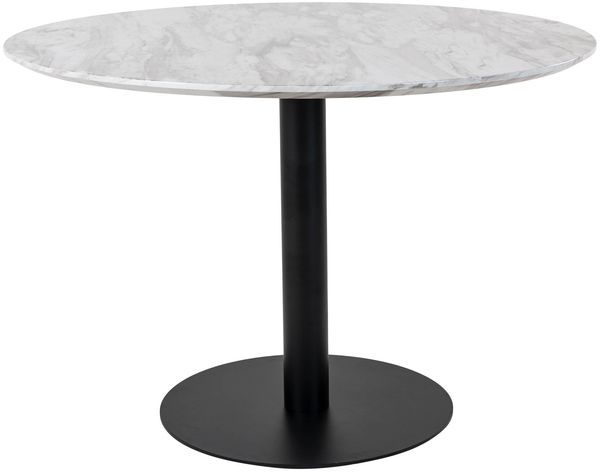 Esstisch >Bolzano< in Weiss, Marmor - 110x75x110cm (BxHxT)