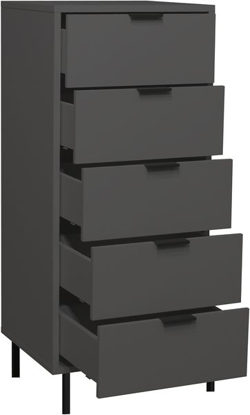 Maeusbacher Bonnie Kommoden Quadrat anthrazit matt lack BxHxT: 51 x 121 x 45 cm Bild 3