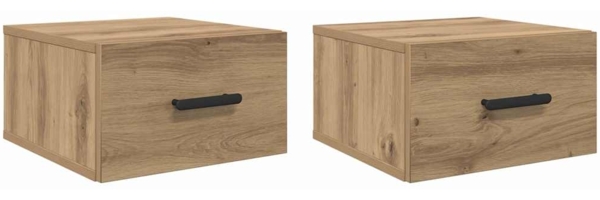 vidaXL Nachttisch 2 pcs Artisan-Eiche 35 x 35 x 20 cm Holzwerkstoff 882387