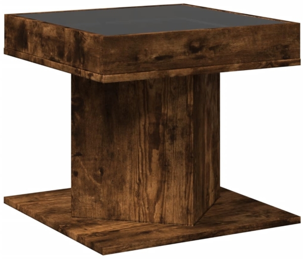 vidaXL LED-Couchtisch Räuchereiche 50x50x45 cm Holzwerkstoff 847564 Bild 7