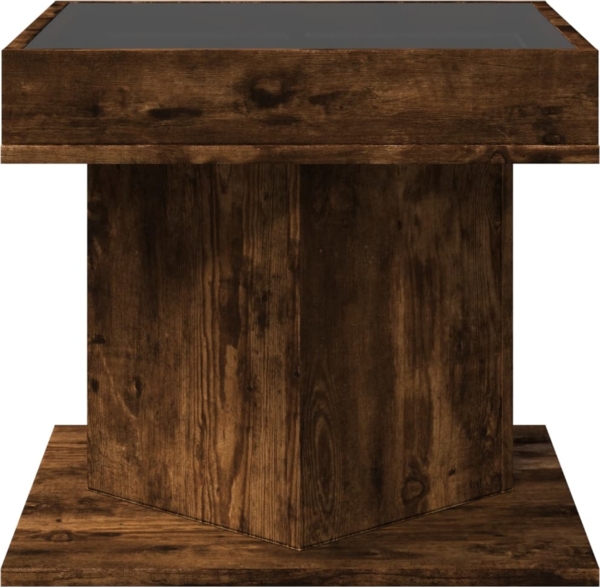 vidaXL LED-Couchtisch Räuchereiche 50x50x45 cm Holzwerkstoff 847564 Bild 5