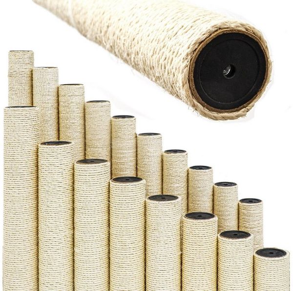 eyepower Ersatz-Kratzbaumstamm Ersatzsäule - 30 cm Sisalstamm für Katzenkratzbaum - Ersatzstamm M8, Ø 7,4 cm dicke Sisalsäule - Katzenbaum Ersatzteil - Sisal Kratzstamm