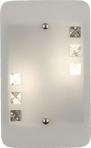 Wandleuchte, Glas, 2 flammig, H 28 cm