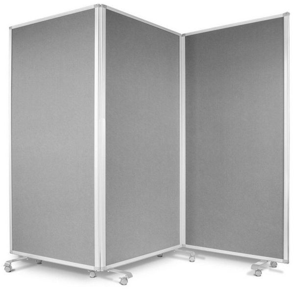 Karat Stellwand Filz-Trennwand, In 2 Farben & 2 Größen erhältlich, 8 Rollen, 3 Teilig