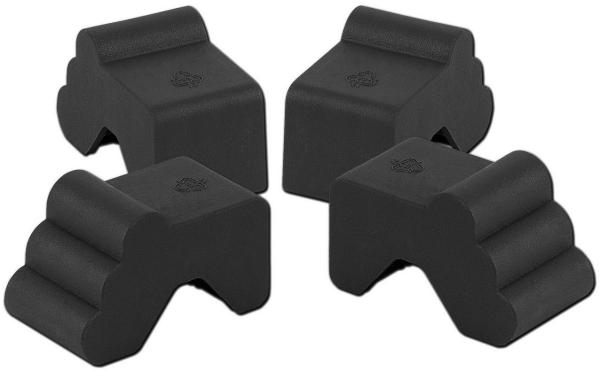 BigDean Blumentopfuntersetzer 4x Blumentopf Füßchen Anthrazit Pflanzkübel Untersetzer extra stabil, Zubehör für Pflanztöpfe, Set, 4-tlg, Robuste, Standhafte, Füßchen für Blumentöpfe, Kübel und mehr