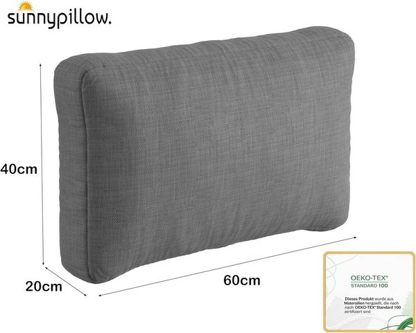 sunnypillow Palettenkissen Palettenpolster für Palettenmöbel für Haus und Garten