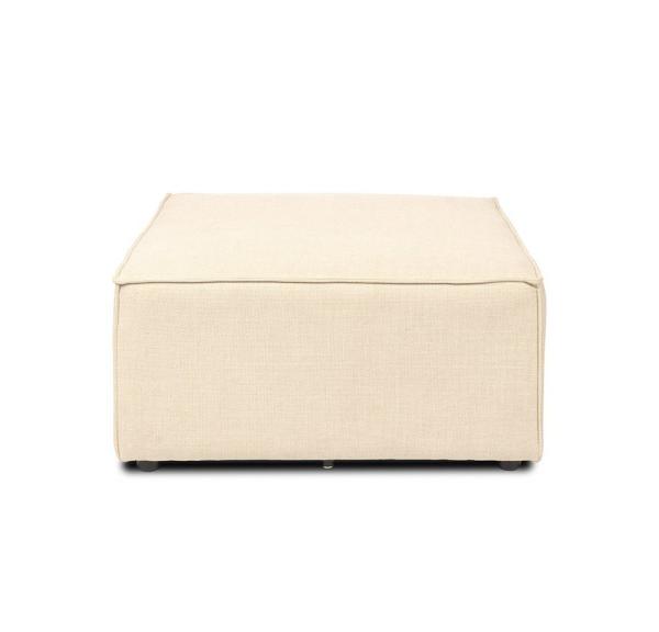 HOME DELUXE Modulares Sofa Hocker VERONA - 87 x 87 cm Beige