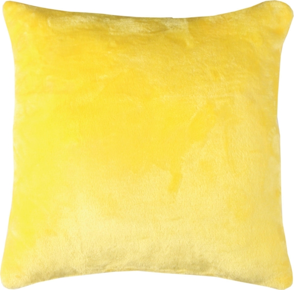 Kissenhülle Kuschel "Celina", in der Größe "40 x 40cm" - Gelb - Kissenbezug mit Reißverschluss Bild 2