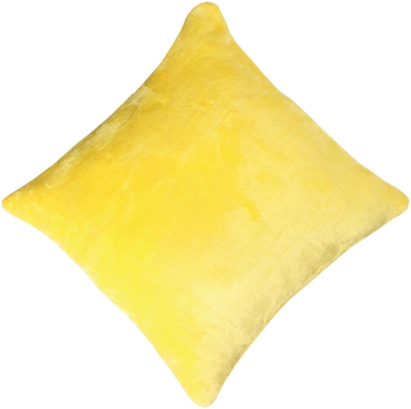 Kissenhülle Kuschel "Celina", in der Größe "40 x 40cm" - Gelb - Kissenbezug mit Reißverschluss Bild 3