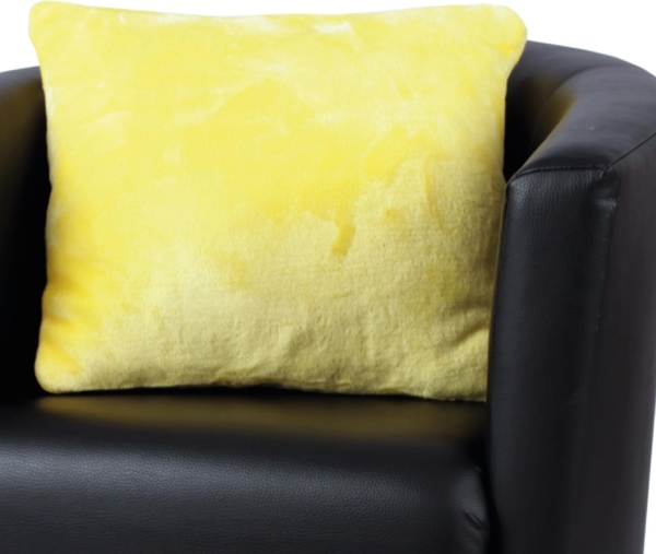 Kissenhülle Kuschel "Celina", in der Größe "40 x 40cm" - Gelb - Kissenbezug mit Reißverschluss Bild 1