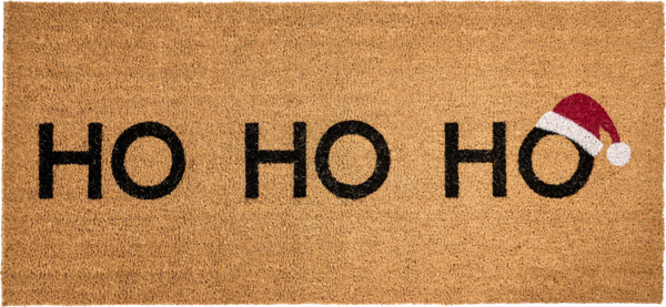 Fußmatte PALAKPAKIN Naturfarben 55 x 120 cm Weihnachtsmotiv Kokosfasern