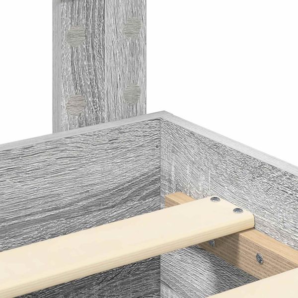 vidaXL Bettrahmen mit Kopfteil Grau Sonoma 140 x 200 cm Holzwerkstoff 3410891 Bild 11