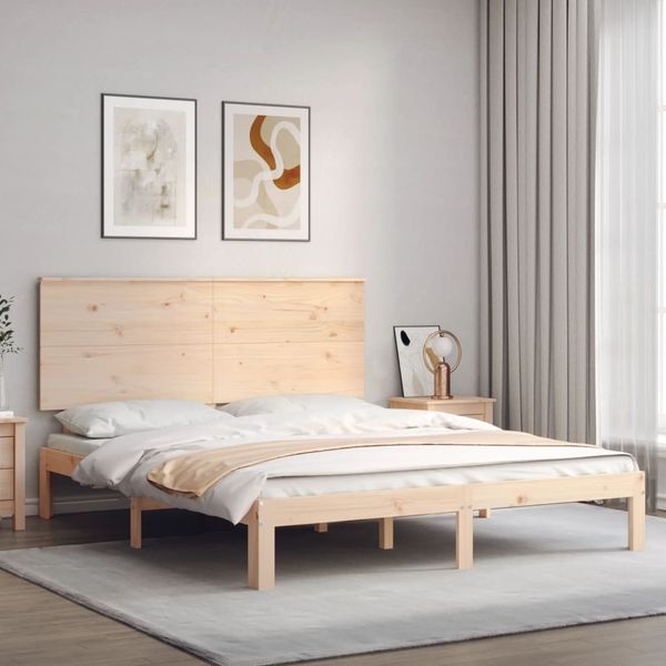 vidaXL Massivholzbett mit Kopfteil 3193666