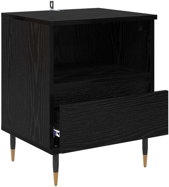 vidaXL Nachttisch 2 pcs Schwarz Eichen-Optik 40 x 35 x 50 cm 882654 Bild 5