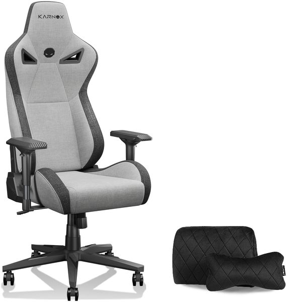 Ergonomischer Gaming-Stuhl Stoff für Erwachsene,Bürostuhl hohe Rückenlehne Gaming-Stuhl groß und groß mit Kopfstütze und Lendenunterstützung Rennsport-Stil Gaming-Stuhl Stoff 155° verstellbar mit Neigungsverriegelung,Stoff,Hellgrau,