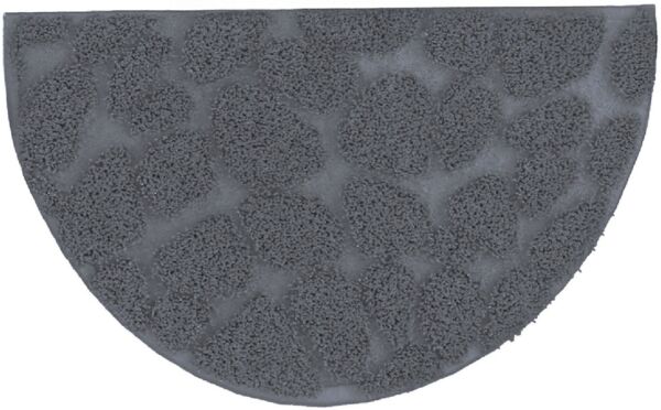 Grund Badematte Ashtar, Badvorleger, Badezimmer Teppich, 3D-Design, Höhe 20 mm, rutschhemmend beschichtet, schnell trocknend, Polyester, halbrund, Hoch-Tief-Design mit organischer Steinoptik, Made in Europe
