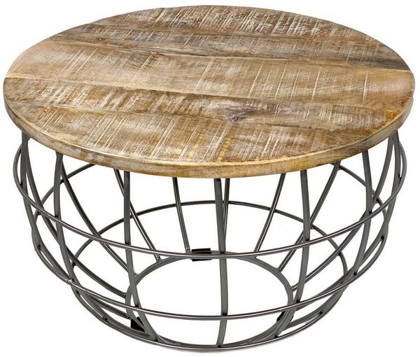 Amagohome Couchtisch Couchtisch Wohnzimmer-Tisch rund ø 55 cm Beistelltisch Metall Gestel