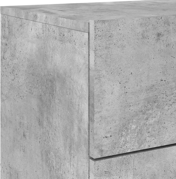 vidaXL Wand-Nachttisch mit LED-Leuchten Betongrau 836818 Bild 10