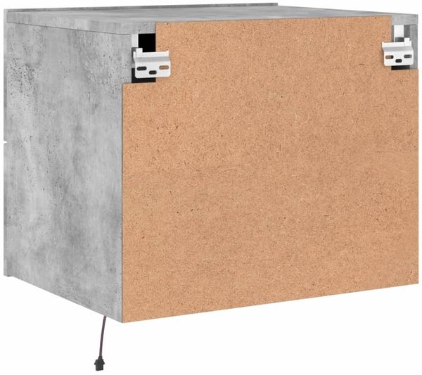 vidaXL Wand-Nachttisch mit LED-Leuchten Betongrau 836818 Bild 9