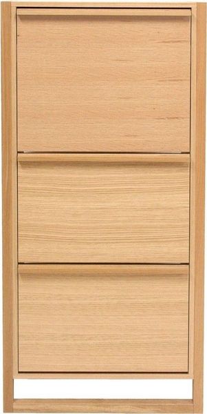 Woodman Schuhkommode NewEst, Breite 67 cm, mit 3 Klappen, Holzfurnier aus Eiche