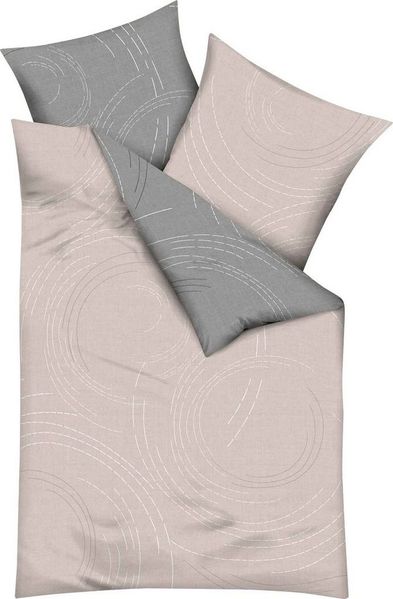 Kaeppel Wendebettwäsche Jaro, in Gr. 135x200, 155x220 oder 200x200 cm, Mako-Satin, 2 teilig, mit Reißverschluss, 100% Baumwolle, Bettwäsche mit zeitlosem Design Bild 2