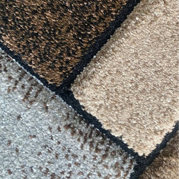 Carpetia Teppich Modern abstrakter Designerteppich mit Rechtecken in beige, rechteckig, Höhe: 13 mm