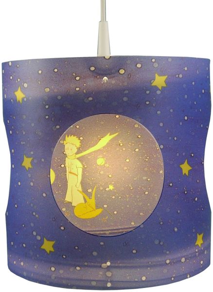 Kinderzimmer Deckenleuchte Lampenschirm drehend Motiv Kleiner Prinz mit LED