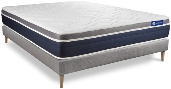 Actiflex confort matratze 130x190 cm + Bettgestell mit lattenrost - Dicke : 26cm - Taschenfederkern und Memory-schaum - H3 Bild 3