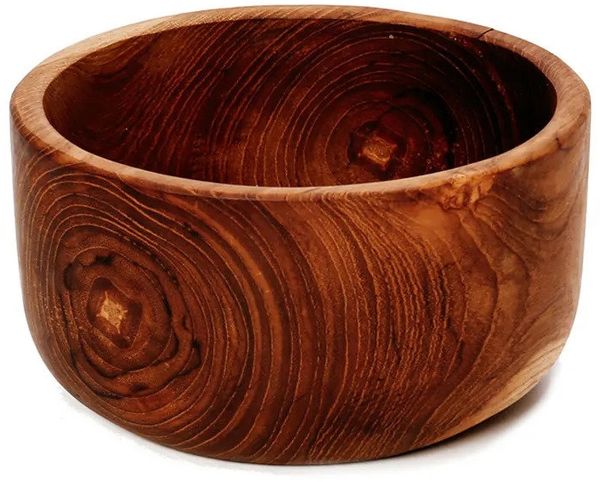 Die Teak Root Salatschüssel - S - Natürlich - 15x15x8cm