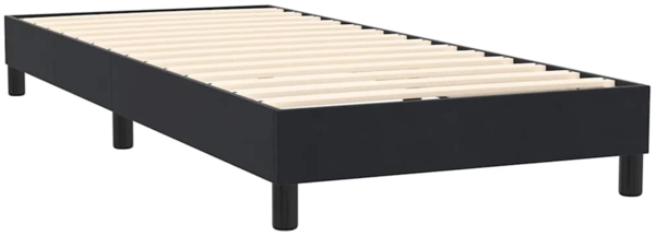 vidaXL Boxspringbett mit Matratze Schwarz 80x220 cm Samt 3317003 Bild 5