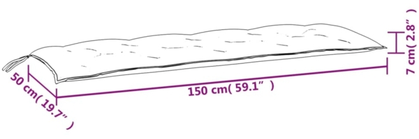 vidaXL Gartenbank-Auflagen 2 Stk. Rot 150x50x7 cm Oxford-Gewebe 361703 Bild 8