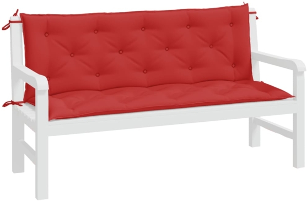 vidaXL Gartenbank-Auflagen 2 Stk. Rot 150x50x7 cm Oxford-Gewebe 361703 Bild 3