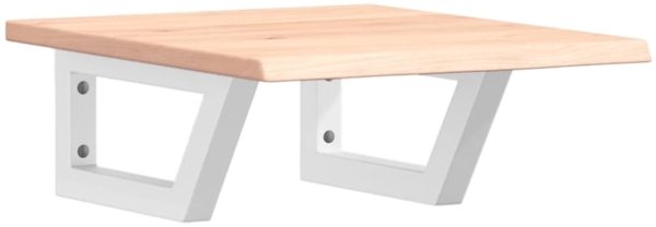 vidaXL Waschtischplatte mit Halterung Stahl und Massivholz Eiche 3302534